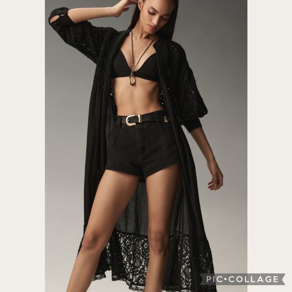 Anthropologie Mixed Lace Crochet Duster - Picture 3 of 11